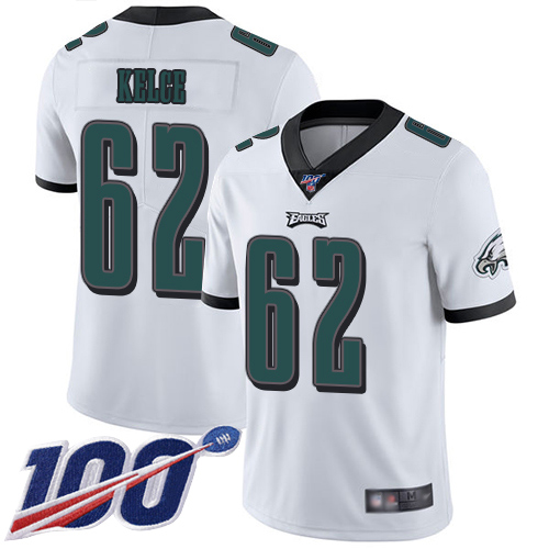 Men Philadelphia Eagles #62 Jason Kelce White Vapor Untouchable NFL Jersey Limited Player Season Football->nfl t-shirts->Sports Accessory